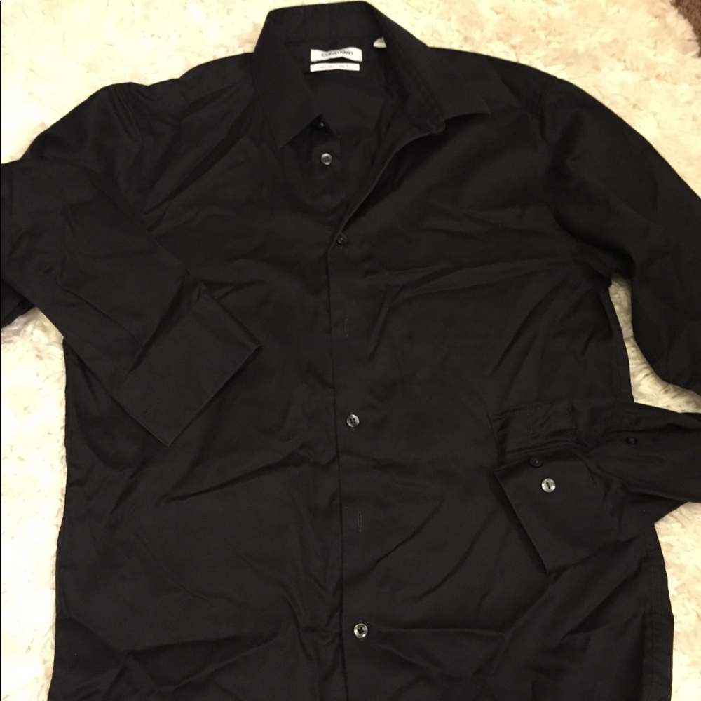 Calvin Klein Black Dress Shirt 15 34/35